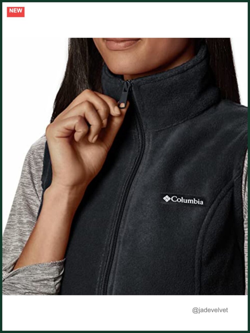 Women's Fleece Vest Sleeveless Zipper Pockets Outdoor Layer - Picture 2 of 4